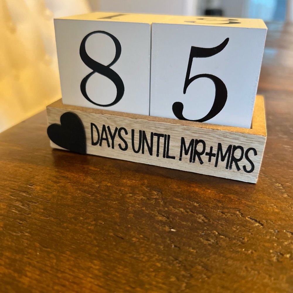 Wedding Countdown Blocks-Home Decor, farmhouse, excellent condition
